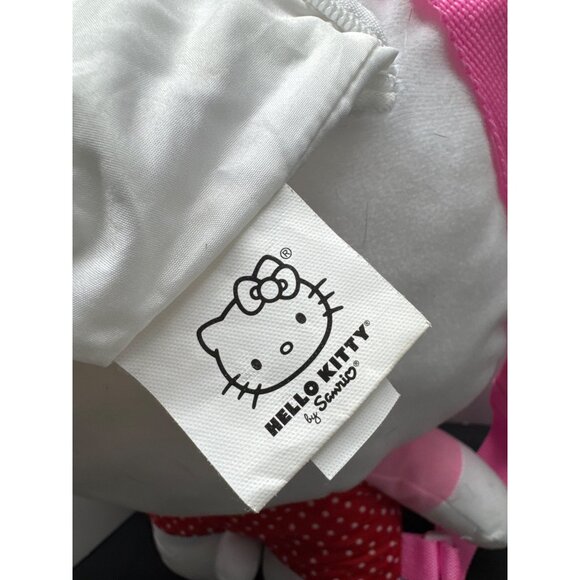 Hello Kitty Plush Backpack With Pink Straps & Red Polka Dot Overalls For Kids - Picture 5 of 10